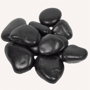 Matte Black Polished Rock Pebble