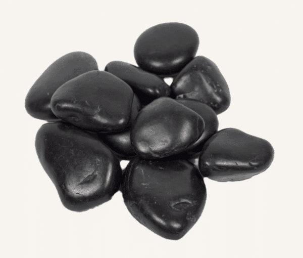 Matte Black Polished Rock Pebble