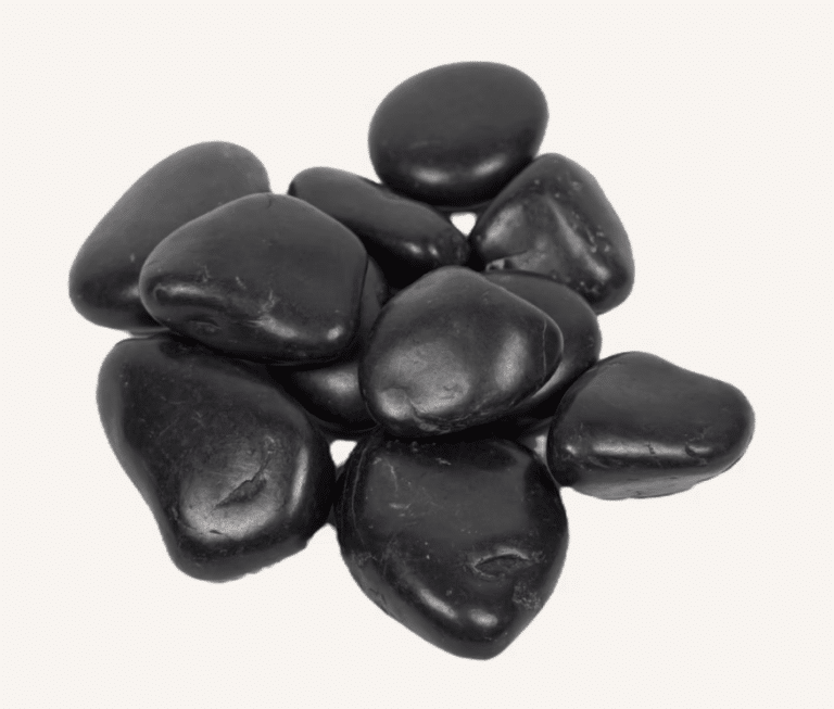 Matte Black Polished Rock Pebble