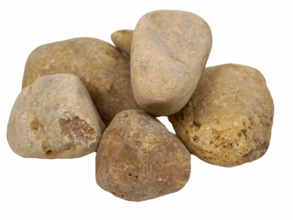 Cafe river rock for DFW landscape beds and dry creeks