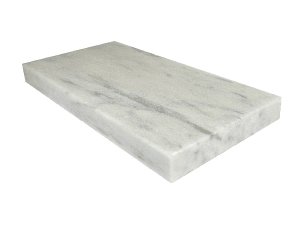 White Marble Sandblasted Eased Edge