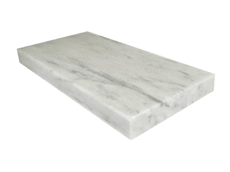 White Marble Sandblasted Eased Edge