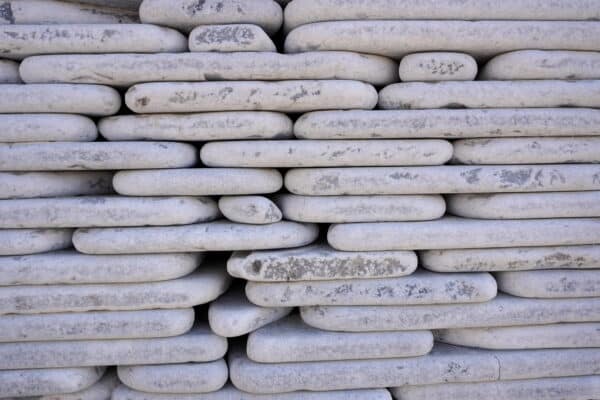 White crazy paver stone for patios, walkways, and landscaping in Texas