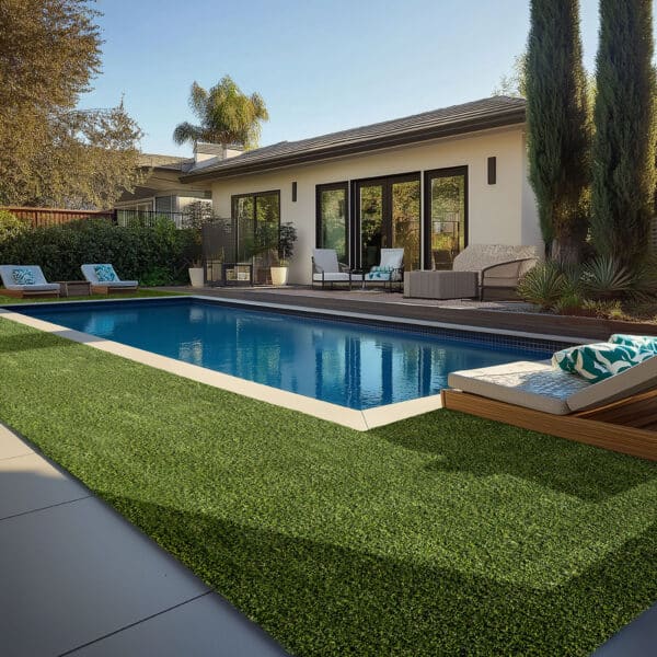 Emerald precut artificial turf for landscaping and lawns in Texas